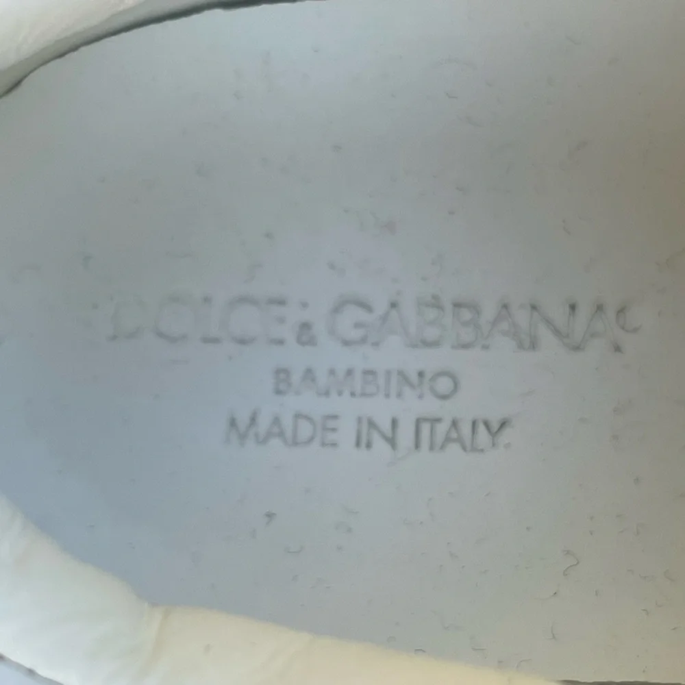 D&G Kids Bassa Leather Sneakers From 5 to 7 Years Old Size 3